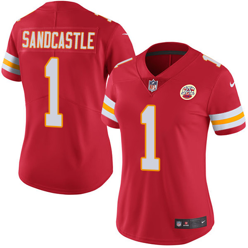 Women's Limited Leon Sandcastle Nike Jersey Red - #1 Rush NFL Kansas City Chiefs